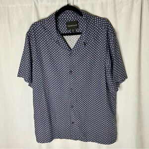 Christian Lacroix Short Sleeve Button Up Shirt Size Large Linen Blend